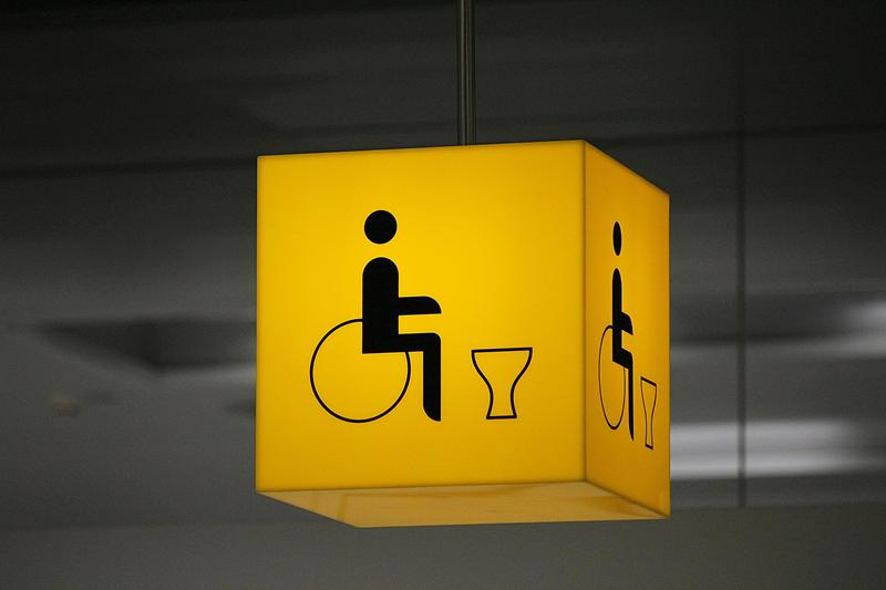 Accessible toilet sign